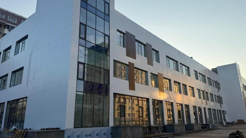 Алматының Бостандық ауданында жаңа емхананың құрылысы аяқталуға жақын