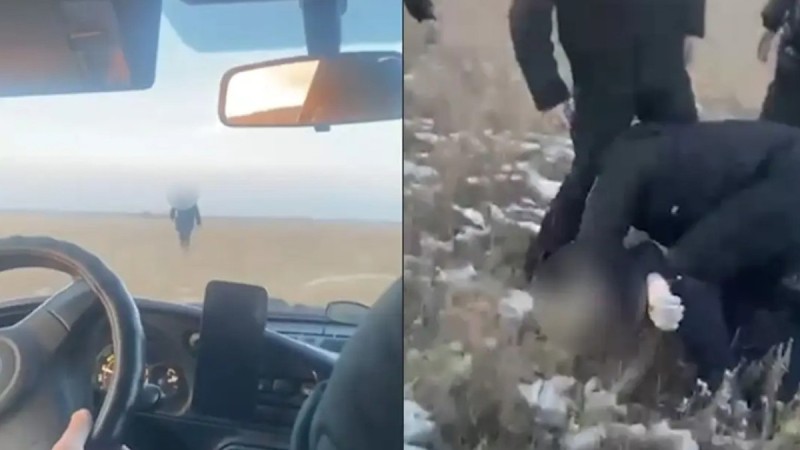 Ақмола облысында 14 жасар қызды өлтірген күдіктіні ұстау сәтінен видео жарияланды