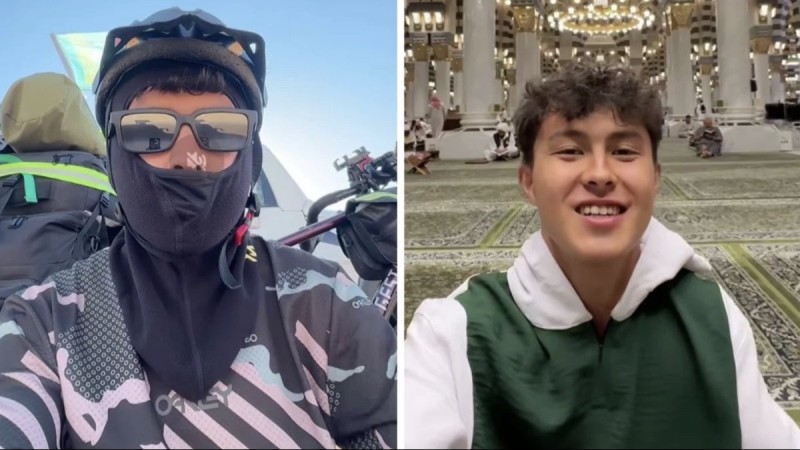 Шымкенттік 18 жастағы жігіт Медина қаласына велосипедпен жетті