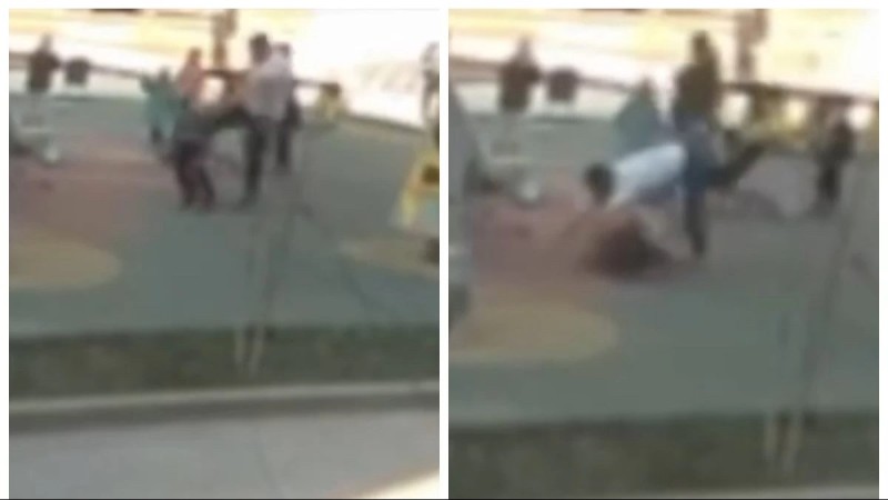 Алматыда ер адам ойнап жүрген кішкентай баланы аяусыз соққыға жыққан