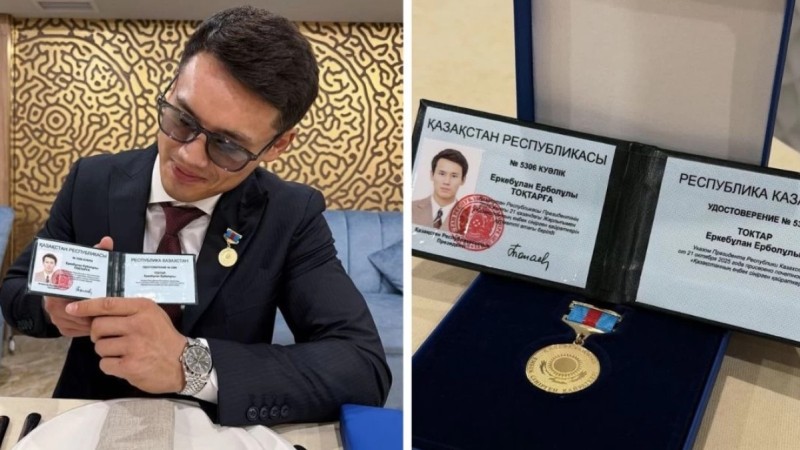 Актер Еркебұлан Тоқтарға "Қазақстанның еңбек сіңірген қайраткері" атағы берілді