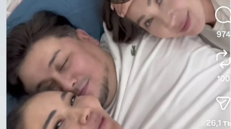 «Арсыздық»: Бәйбішесі мен тоқалының ортасында жатқан ер адамның видеосы көптің ашуын туғызды