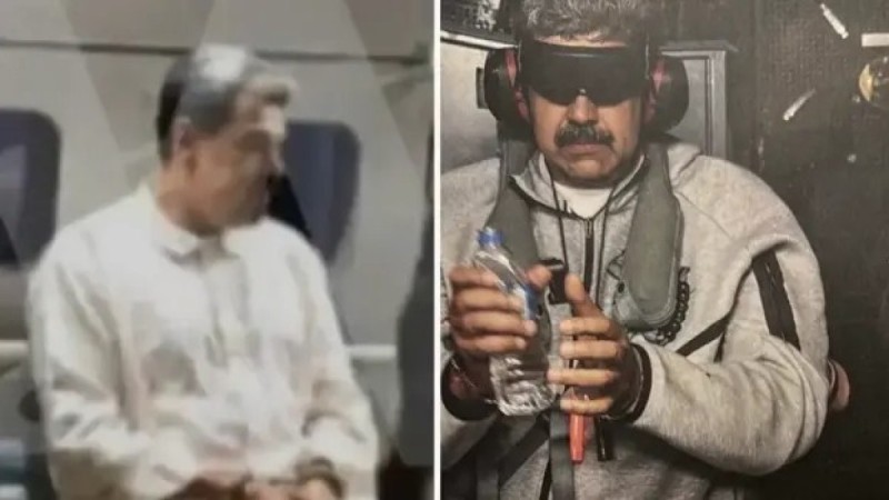 Трамп ақыры Мадуроның тұтқында отырған суретін көрсетті: Көзін байлап, кемеге отырғызған (ФОТО)