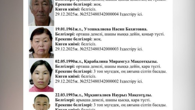 Жангелдин ауылында жоғалған отбасыға қатысты тың ақпарат жарияланды
