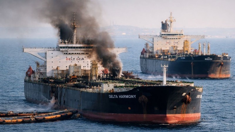 Қазақстандық мұнай тиелген екі танкерге дрондар шабуыл жасады