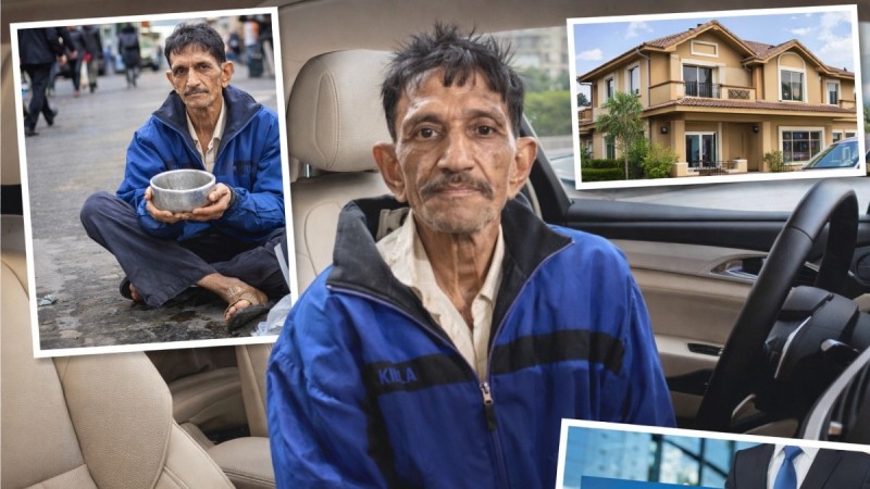 Базарда қайыр сұрап жүрген ер адамның 3 үйі, қымбат көлігі, алпауыт компаниясы бар болып шықты (ФОТО)