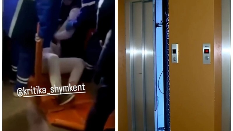 Шымкентте лифт 8-қабаттан құлап, кабинадағы қыз ауыр жарақат алды