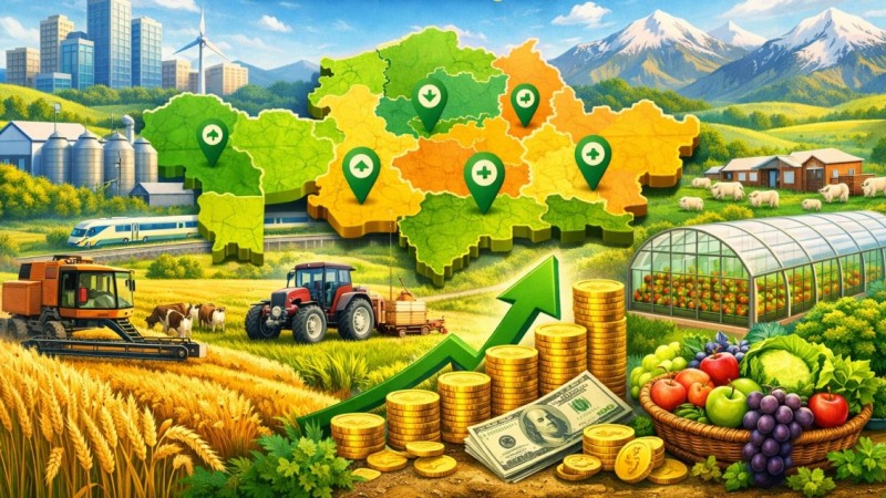 Аймақтар және АӨК инвестициясы: Алматы облысы драйвер, Атырау мен Ұлытау аутсайдер...