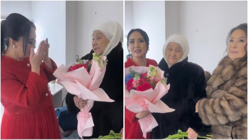 «Құдайдан тілеп алған қызыңа»: Димаштың әжесі Қарақат Әбілдинаның қызына ақ батасымен сый ұсынды