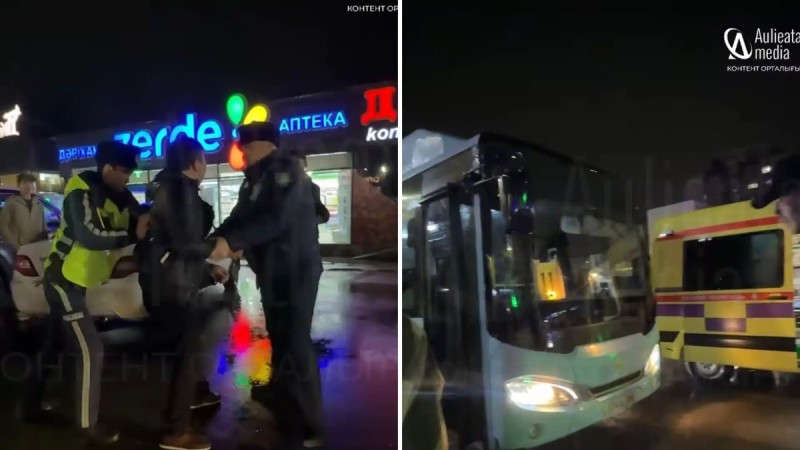 Таразда мас жолаушы автобус жүргізушісіне пышақпен шабуыл жасады (ВИДЕО)