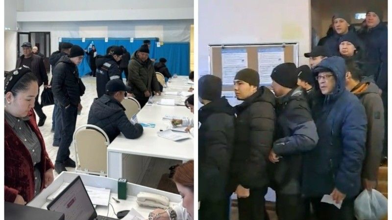 Абай, Қостанай және Маңғыстауда референдум учаскелерінде ұзын кезек байқалды