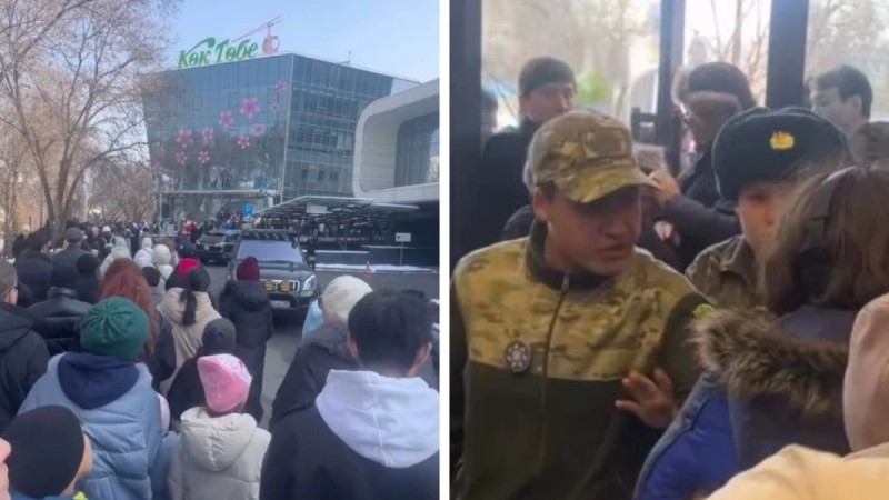 Алматыда Көк Төбеге баратын аспалы жолда ұзын-сонар кезек түзіліп, адамдар төбелес шығарған