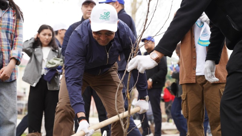 Қазақмыс 300-ден астам ағаш отырғызып, өңірлерде экологиялық акция өткізді