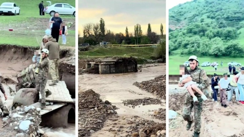 Түркістан облысында өзен көпірлерді шайып кетті: 80 шақты адам эвакуацияланды