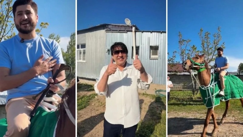 Мейрамбек Бесбаев әнші Әбдіжаппар Әлқожаға сәйгүлік сыйлады