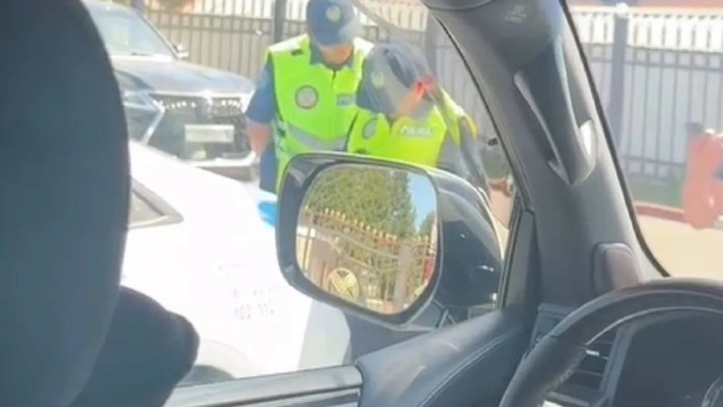 Өскеменде Мақпал Жүнісова отырған автокөлікті полиция қызметкерлері тоқтатты (видео)