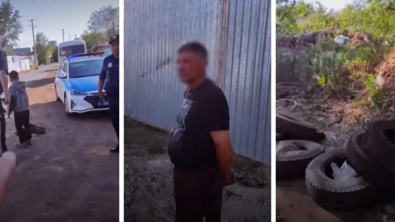 Астанада баланы қараусыз аулаға сүйреп әкетпек болған ер адам ұсталды (видео)