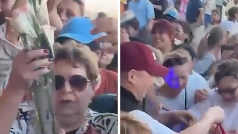 Ақтауда тегін гүлге таласқандар бір-бірін таптап кете жаздады