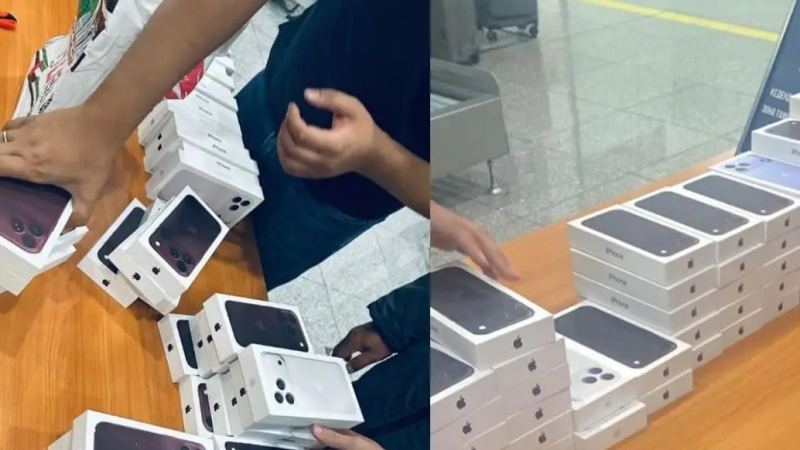Астанаға ұшып келген он адамнан 223 дана iPhone 18 тәркіленген