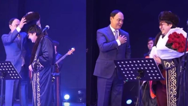 Мейрамбек Бесбаев 50-ге толды: туған жерінің қазіргі әкімі әншіге шапан жауып, бір құшақ гүл сыйлаған (ВИДЕО)