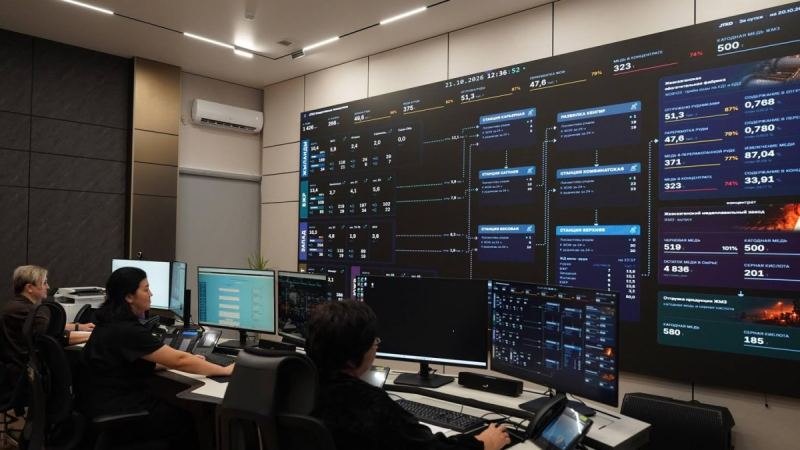 Деректен нақты іске: Қазақмыс Жезқазғанда Орталық диспетчерлік орталық ашты