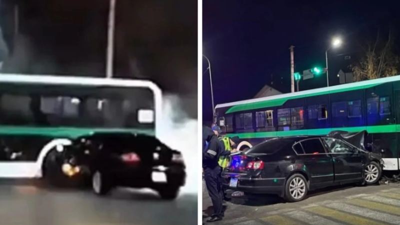 Қостанайда полициядан қашпақ болған жүргізуші автобуспен соқтығысып, қаза тапты (видео)